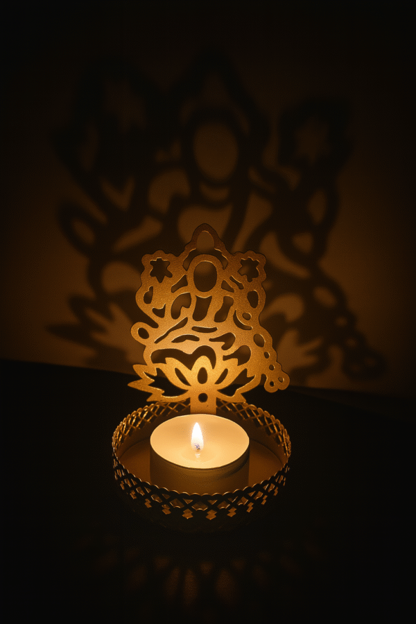 Divine Glow Gift Box with Tealights & Aarti Book - Image 3