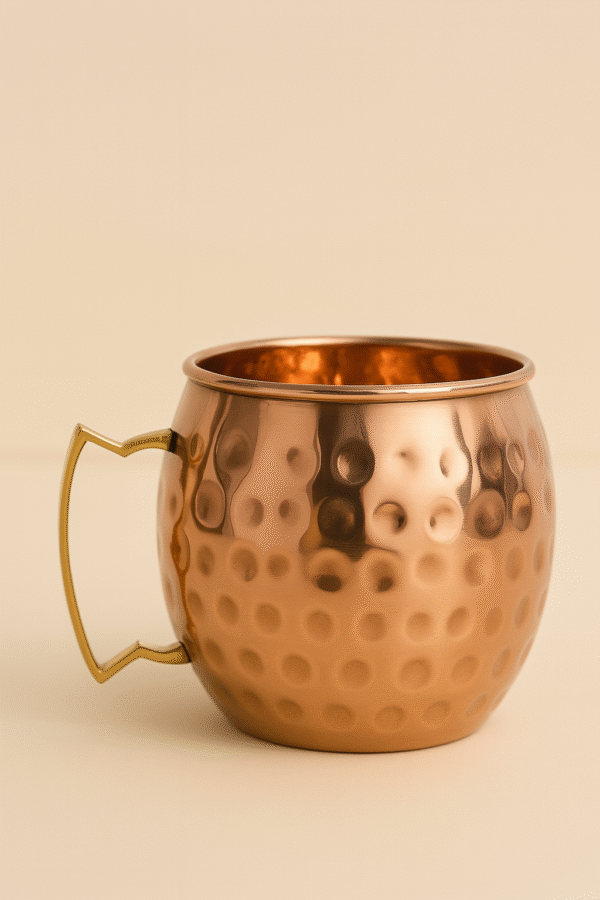 Copper Moscow Mule Mug with Brass Handle