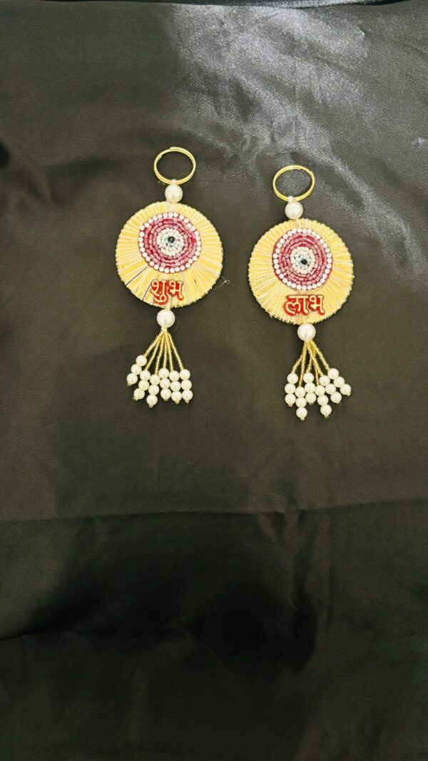Shubh Labh Hangings – Handmade Evil Eye Design - Image 2