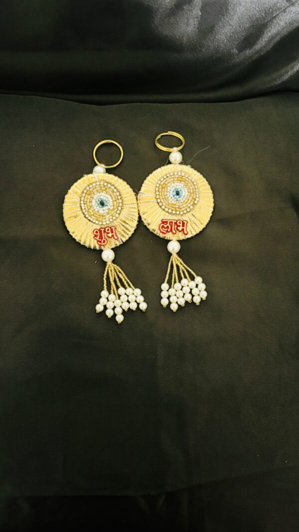 Shubh Labh Hangings – Handmade Evil Eye Design - Image 5