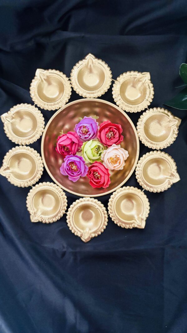 Traditional Urli with Diyas