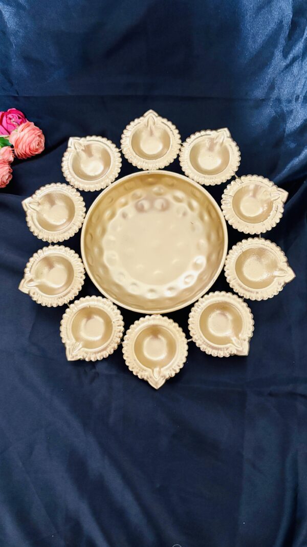Traditional Urli with Diyas - Image 2