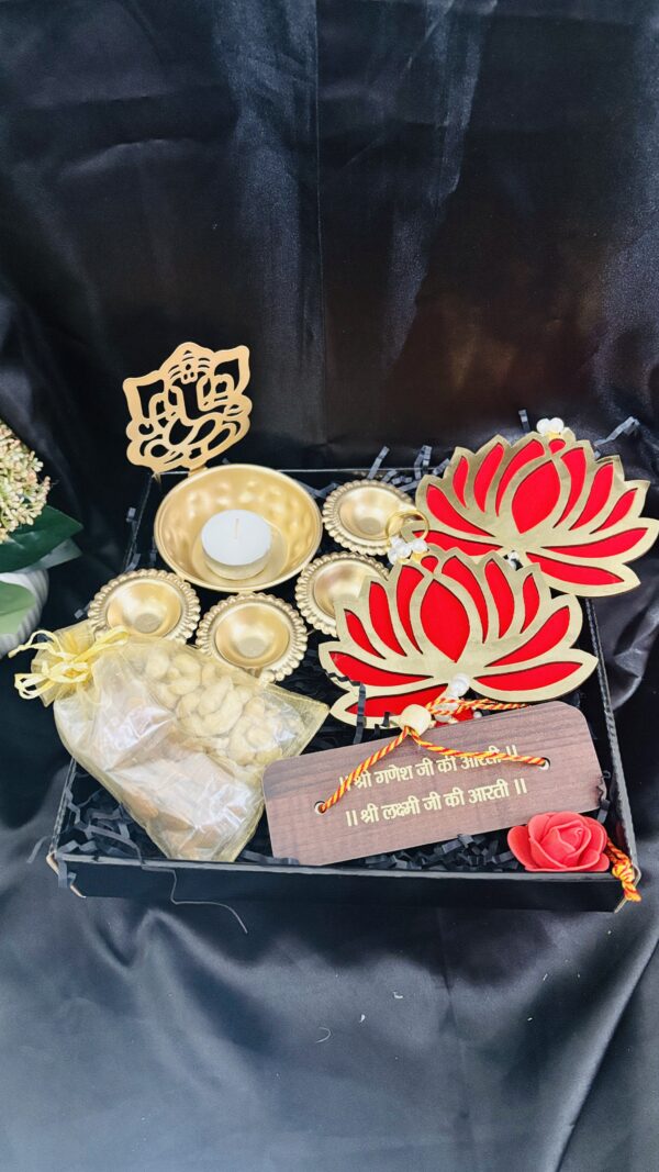 Ganesh Shadow Urli with Diyas - Image 3