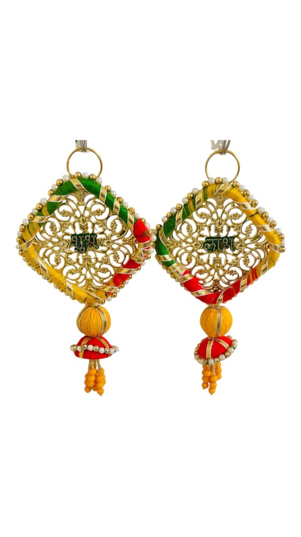Shubh Labh Multicolor Hangings – Handmade Festive Wall Décor - Image 2