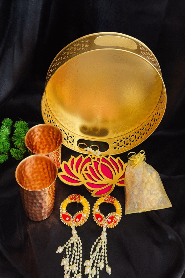 Metal Tray & Copper Glass Festive Hamper - Image 3