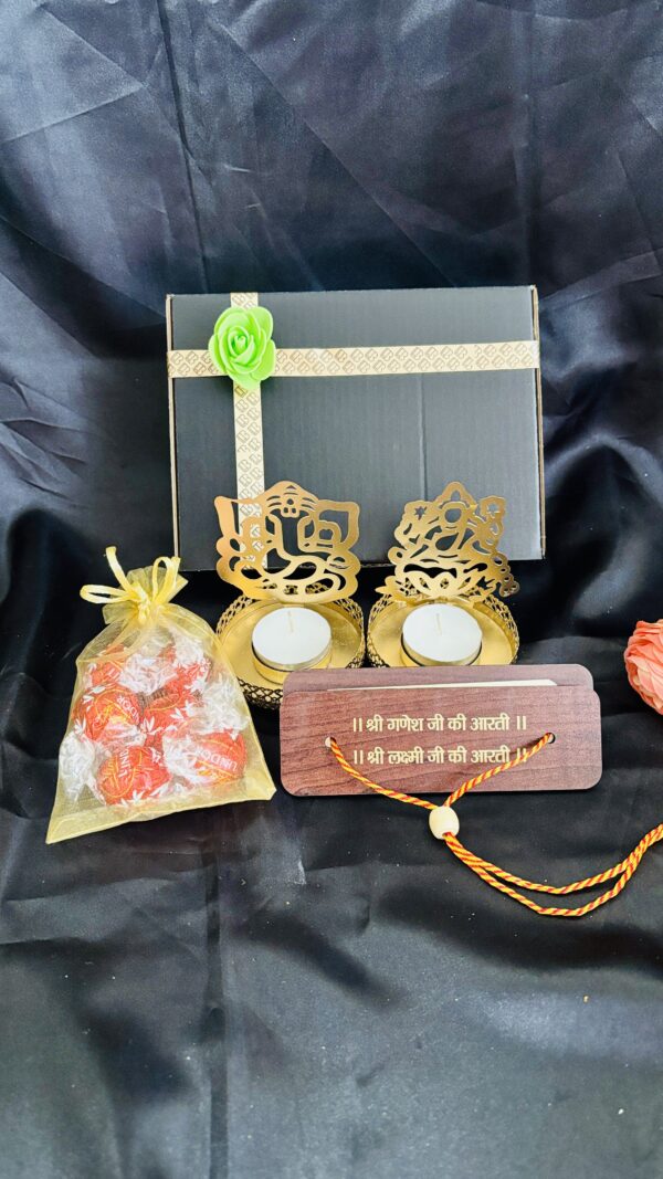 Divine Glow Gift Box with Tealights & Aarti Book