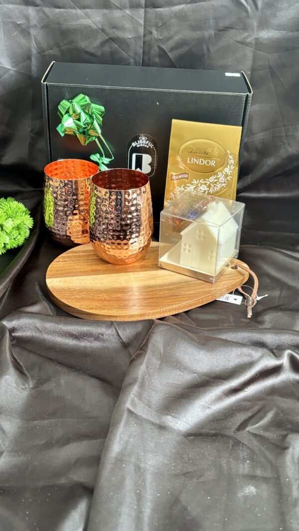 Elegant Copper & Cheese Board Hamper - Image 3